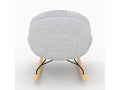 Rocking chair in heather grey bouclé fabric - Laviecasa TLNI97589