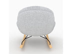 Rocking chair in heather grey bouclé fabric - Laviecasa TLNI97589