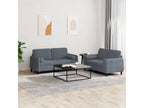 2-piece sofa set with dark grey velvet cushions