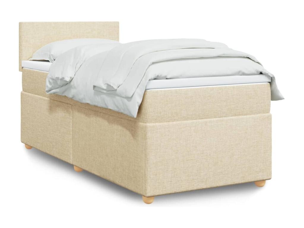 Laviecasa bed base and mattress, Cream, 90x190 cm, Fabric PNQM32517