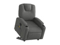 Reclining Massage Chair, Dark Grey Fabric, MNOQ59281