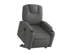 Reclining Massage Chair, Dark Grey Fabric, MNOQ59281