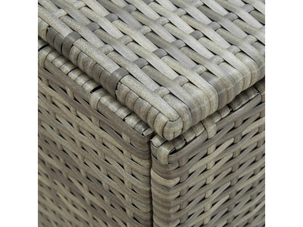 Wicker resin garden storage box 180x90x70 cm grey CZII95300