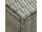 Wicker resin garden storage box 180x90x70 cm grey CZII95300