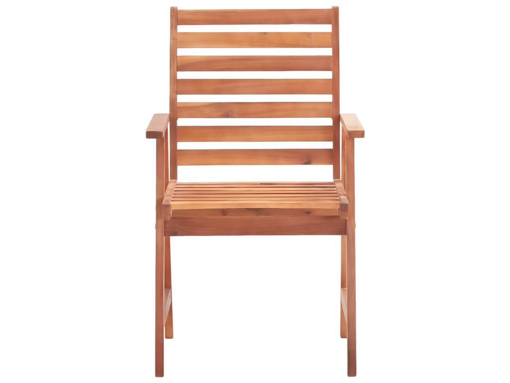 Laviecasa solid wood outdoor dining chairs, set of 3, with cushions, WBNU88159