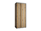 Meubiana 6 Sliding Door Wardrobe 235.2/100/60 2 Doors Black/Meubiana/Silver