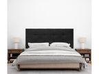Meubiana Aqualine Fabric Headboard 160x115cm with Legs for 150/160cm Beds - Black