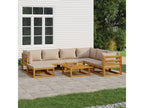 8-piece garden furniture set with cushions, Laviecasa solid wood, UOST11975