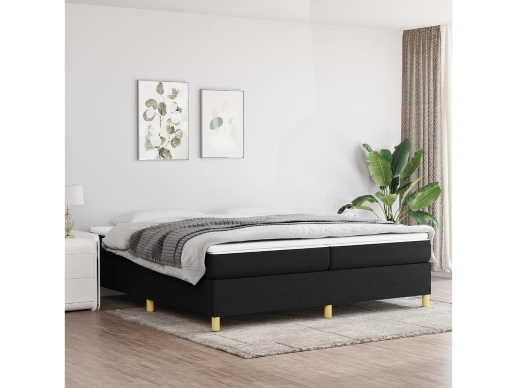 Laviecasa Black Bed Base 200x200 cm Fabric UFSK85447