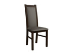 Meubiana 116 Chair, Walnut - Grey, 95x44x40cm, Faux Leather, Wood
