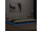 Bed frame with Laviecasaères LED lighting, brown oak, 200x200 cm, KYRS35317