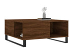 Coffee table, brown oak, 80x80x36.5 cm, engineered wood