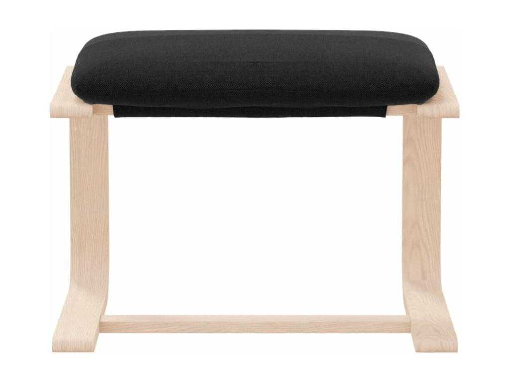 Black Footrest 51x41x40 Fabric