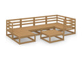 7-piece garden furniture set, honey brown, solid pine wood JVUL37749