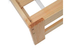 Single bed 140x200cm with wooden frame - Natural