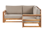 Meubiana 2-seater garden corner sofa, Meubiana certified wood, light brown