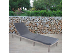 Laviecasa-A51 polyrattan garden chaise longue - Basic grey with dark grey mattress QIQV24190