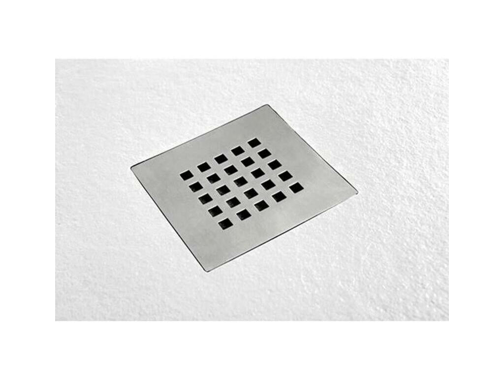 Meubiana Slim White 65x170 cm Shower Tray in Synthetic Resin and Marble Powder with Free Drain