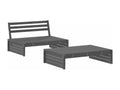2-piece garden furniture set with grey solid wood cushions PFDG74906