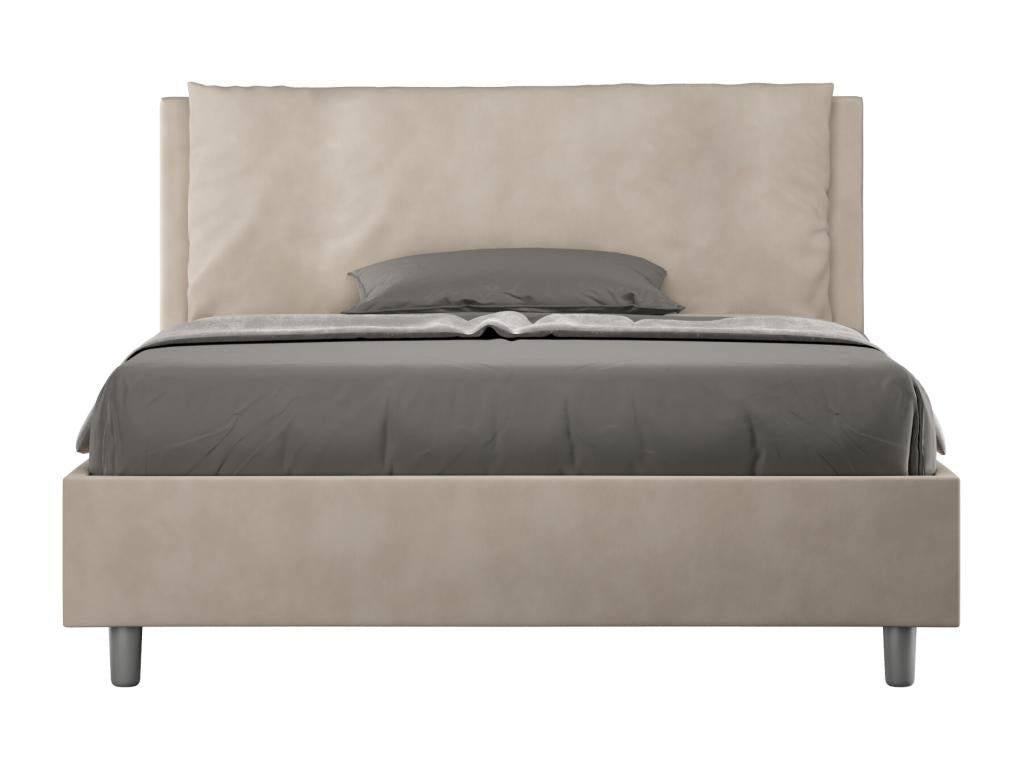 Meubiana Large padded storage chest 140x190 cm sand microfiber