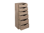 6-Drawer 100cm Natural Office Pedestal RCMM10206