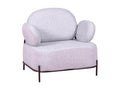 Minimalist 1-seater sofa with armrests - Light - Grey