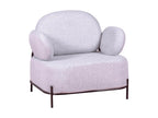 Minimalist 1-seater sofa with armrests - Light - Grey