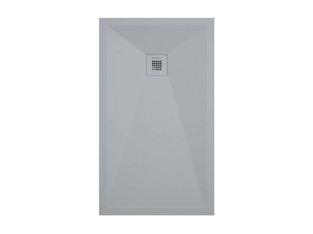 Meubiana Plus smooth light grey shower tray with colour grid - 180x70 cm
