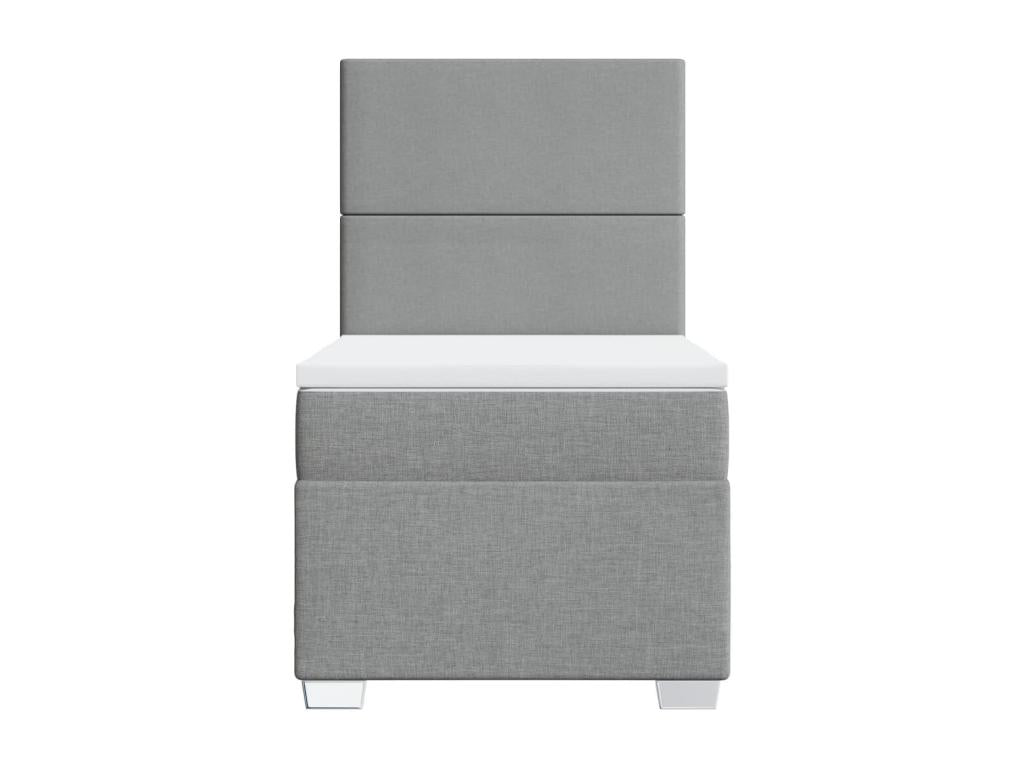 Laviecasa bed base and mattress, light grey, 90x190 cm, fabric BLDJ67866