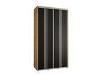 Meubiana 6 Sliding Door Wardrobe 235.2/140/45 2 Doors Meubiana/Black/Silver