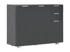 Glossy black sideboard 107x35x80.5 cm UZOP70672
