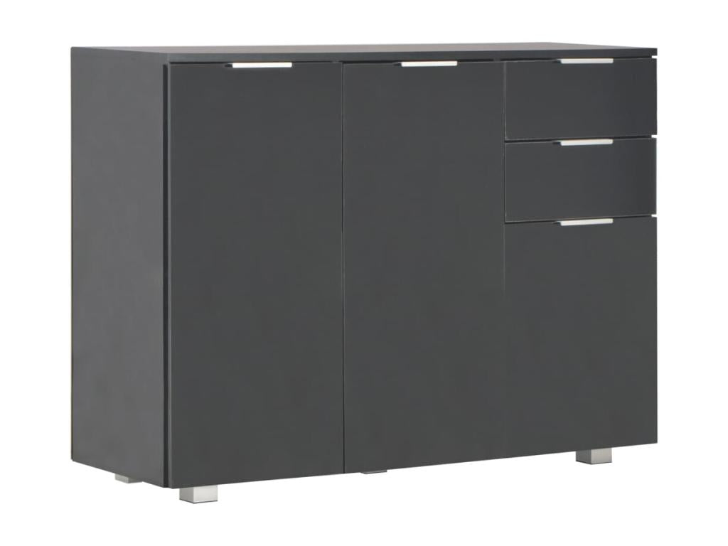 Glossy black sideboard 107x35x80.5 cm UZOP70672