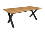 Dining table for 10 people, 200cm. Robust and stable structure and solid legs. Oak.
