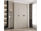 Como 1 245.5/150/50 3-door hinged wardrobe, cashmere/black HUIG39612
