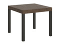 Extendable table 90x90/246 cm Everyday Walnut Anthracite frame