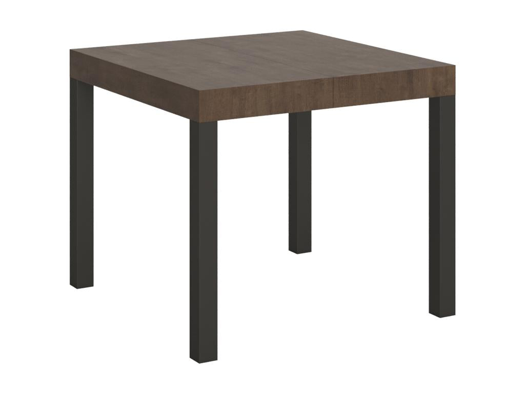 Extendable table 90x90/246 cm Everyday Walnut Anthracite frame