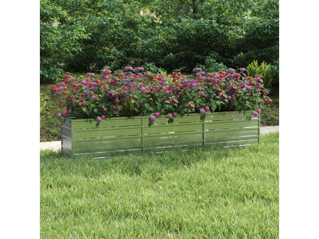 Planter 240x40x45 Galvanized Steel Silver YLMM54345