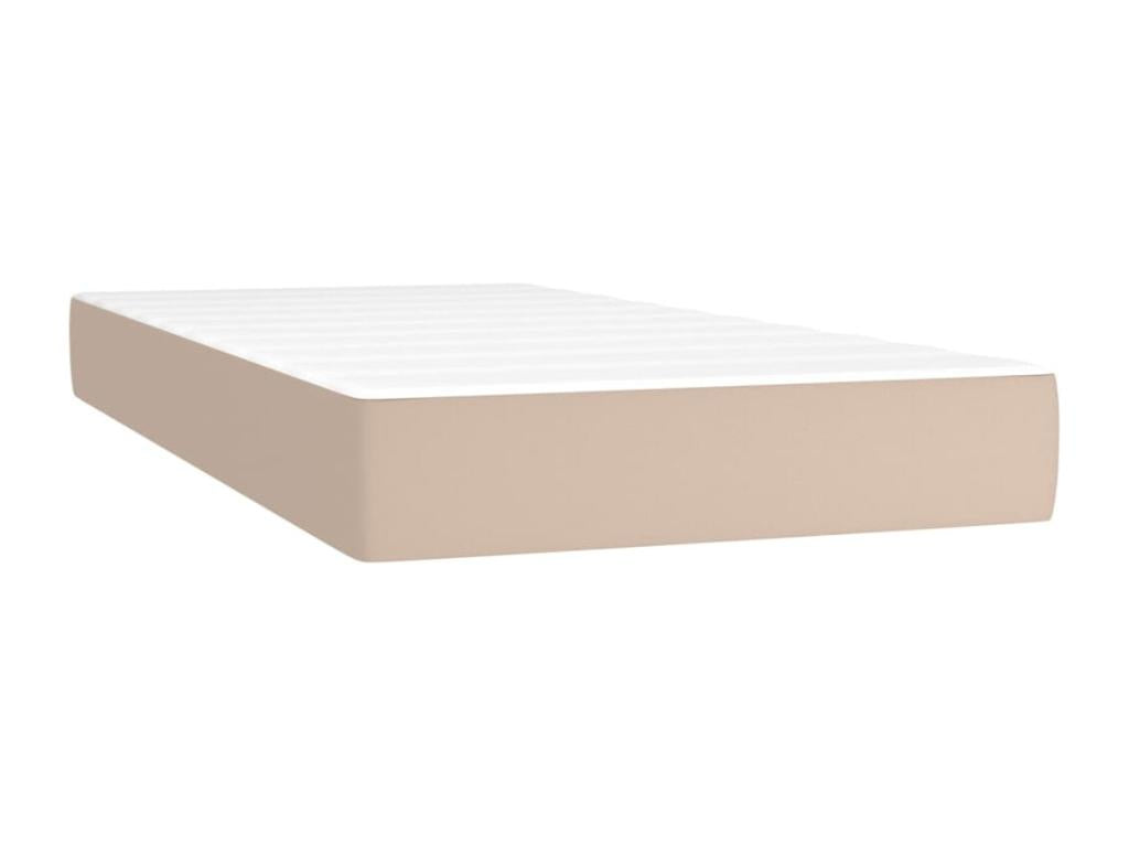 Upholstered bed base with Cappuccino mattress 80x200 cm