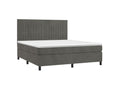 Laviecasa bed base with mattress and LED lighting, Dark Grey, 160x200 cm, AENV83383