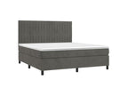 Laviecasa bed base with mattress and LED lighting, Dark Grey, 160x200 cm, AENV83383