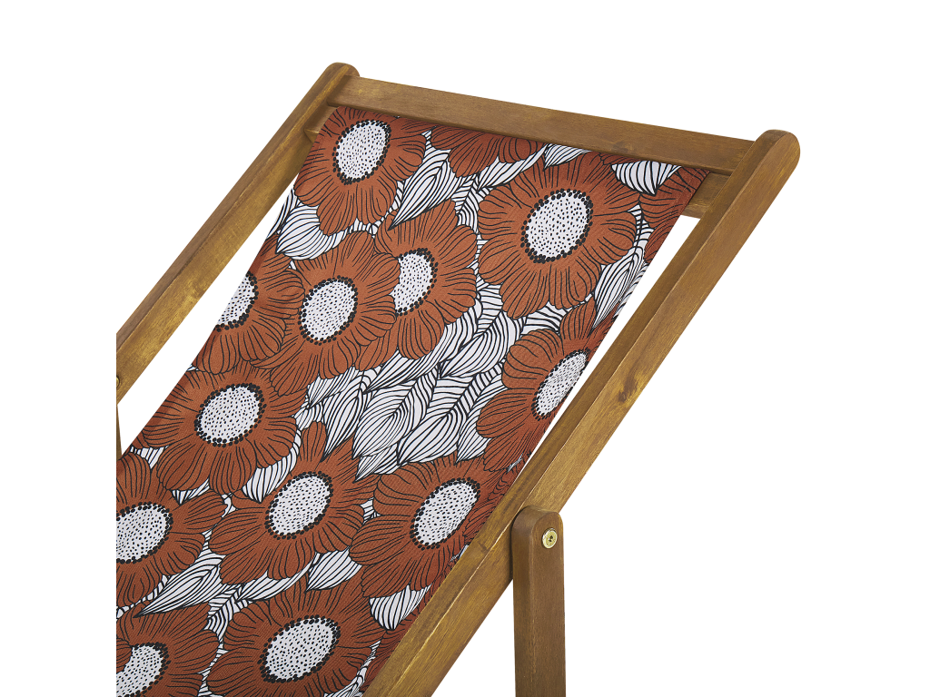 Laviecasa UZQH44411 Light Brown Wooden Chaise Longue