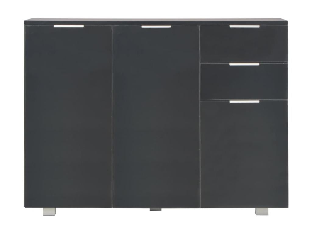 Glossy black sideboard 107x35x80.5 cm UZOP70672