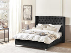 Laviecasa Velvet Bed with Slatted Base 160x200 cm Black NMYB21825