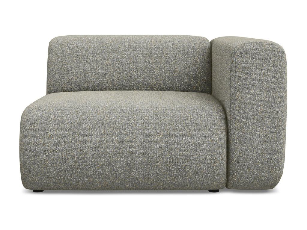 Module with right-hand armrests in textured fabric - dark beige - Laviecasa TSNR21388