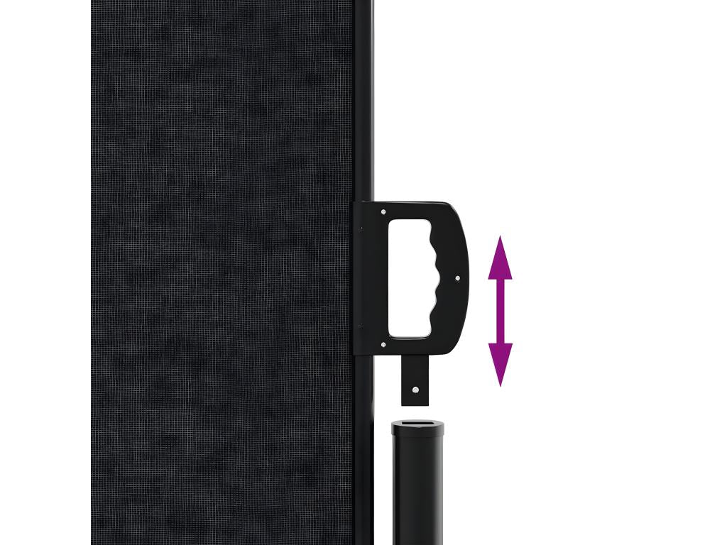 Black retractable side awning 120x500 cm DGRC71152