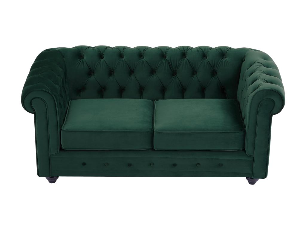 Laviecasa AHDH76806 2-seater green velvet sofa