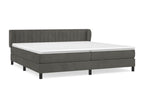 Meubiana bed base and mattress, Dark Grey 200x200cm Velvet