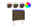 LED Headboard, Dark Brown, 103x16x118/128 cm, Fabric ZGJN18549