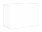 White wall-mounted TV unit, 60x30x41 cm