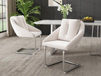 Set of 2 velvet chairs - metal frame - Beige ILKW09702
